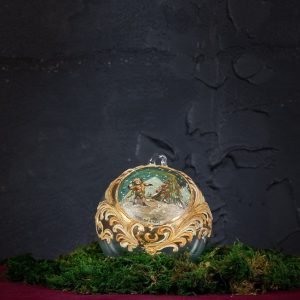 Palla di Natale in vetro di Murano - Abbraccio di Natale
