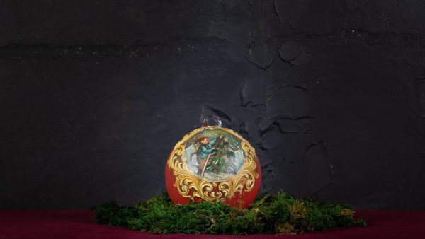 Palla di Natale in vetro di Murano - Slitta di Natale