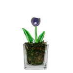 Pastel Violet Calla Flower Glass